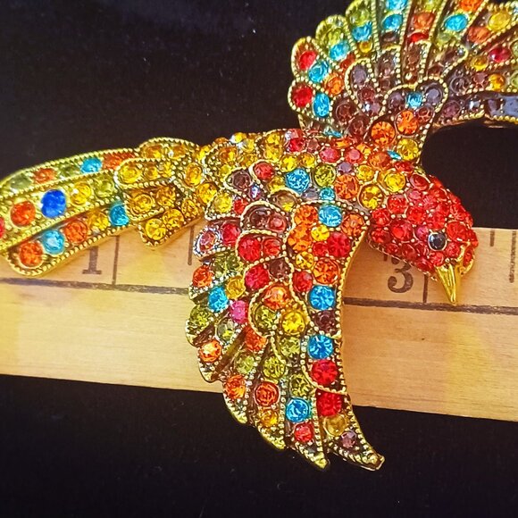 Multi-Colored Bird Brooch - Picture 4 of 5